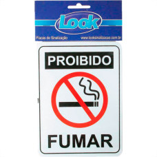 Look Placa Sinalizacao 15X20 Proibido Fumar