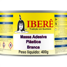 Ibere Massa Plastica  Branca 400 Grs - Kit C/12 Pc