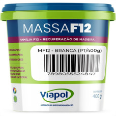 Viapol Massa F12 Madeira 400Gr Branca