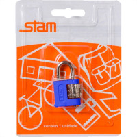 Stam Cadeado C/Segredo  25Mm Cartela Azul