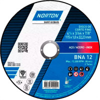 Norton Disco Nort.Inox 4.1/2X1,0X7/8 Bna12 - Kit C/25 Pc