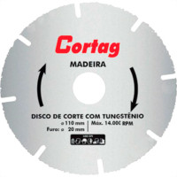 Cortag Disco  Tungstenio Madeira 110Mm