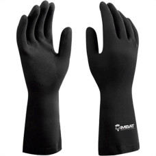 Imbat Luva Latex  Forrada Preta 09 - Kit C/12 Pr