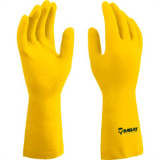 Imbat Luva Latex  Forrada Amarela 10 - Kit C/12 Pr