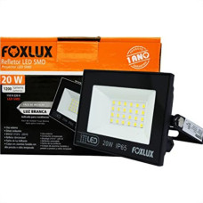 Foxlux Refletor Led  20W 6500K Preto