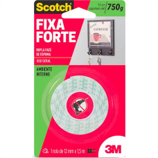 Fita Dupla Face 3M Fixa Forte Espuma 12Mm X 1,5M - 750G