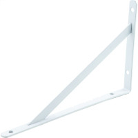 Suporte Prateleira Mao Francesa Thompson Forte 25Cm Branco - Kit C/12 Pecas