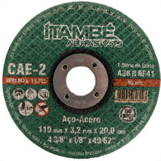 Disco Corte Ferro Itambe 4.3/8''X1/8''X49/62'' - Cae-2 - F-20 Makita - 2 Telas - Kit C/10 Pecas