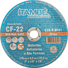 Disco Corte Refratario Itambe 7''X1/8''X7/8''- 2 Telas - Cf-22