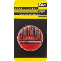 Kit Bits Para Furadeira Eda Com 07 Pecas E Suporte - 5Wh