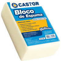 Espuma Em Bloco Castor Branca 7Cm X 13Cm X 20Cm - 051 - Kit C/12 Pecas