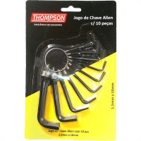 Chave Allen Jogo Thompson 1,5 A 10Mm Com 10 Pecas