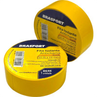 Fita Isolante Brasfort.10M Amarela - 8646 - Kit C/10 Pecas