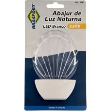 Luz Noturna Brasfort Concha Led Branco 220V. - 8665