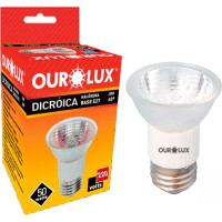 Lampada Dicroica Ourolux 50Wx220V. 2800K E-27