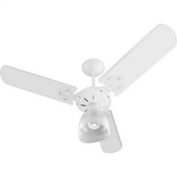 Ventilador Teto Venti-Delta Branco 3 Pas Branca Com Globo 127V.