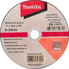 Disco Aco Inox Makita 7''X5/64''X7/8'' - D-20024 - Fino 2,0Mm