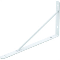 Suporte Prateleira Mao Francesa Podium 20Cm Branco - Kit C/12 Pecas