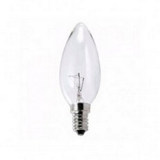 Lampada Vela Lisa Brasfort E-14 Clara 40Wx220V. - Kit C/5 Pecas