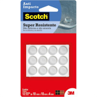 Anti Impacto Adesivo 3M Scotch Redondo 10Mm X 10Mm X 4Mm Com 12 Pecas