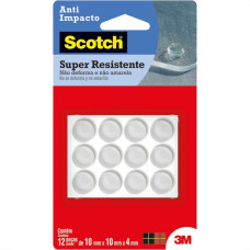 Anti Impacto Adesivo 3M Scotch Redondo 10Mm X 10Mm X 4Mm Com 12 Pecas