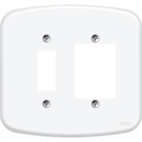 Placa Conjunto Fame Blanc 4X4 F-12 - 1 Interruptor Vertical + 2 Interruptores Horizontais - 945