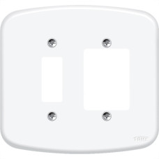 Placa Conjunto Fame Blanc 4X4 F-12 - 1 Interruptor Vertical + 2 Interruptores Horizontais - 945