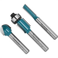 Fresa Para Tupia Makita 1/4'' Jogo Com 3 Pecas - D16461