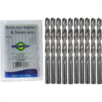 Broca Aco Rapido Brasfort 6,5Mm - 7480 - Kit C/10 Pecas