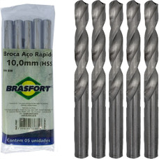 Broca Aco Rapido Brasfort 10 Mm - 7487 - Kit C/5 Pecas