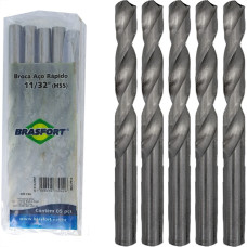 Broca Aco Rapido Brasfort   11/32'' - 7512 - Kit C/5 Pecas