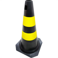 Cone Sinalizacao Plastcor 50Cm Preto/Amarelo