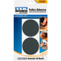 Feltro Adesivo Tekbond Redondo 46Mm Com 4 Pecas