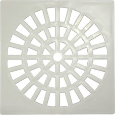 Grelha Plastica Quadrada Branca Herc 15X15Cm - 2284 - Kit C/6 Pecas