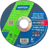 Disco Corte Ferro Norton Ar302 - 4.1/2''X1/8''X7/8'' - 3,2Mm