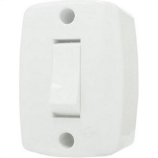 Interruptor Externo Ilumi Retangular Branco 16553 - Kit C/10 Pecas