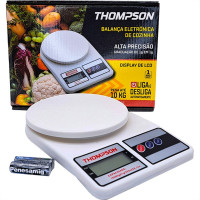 Balanca Digital De Cozinha 10Kg Thompson Com 2 Pilhas Aa