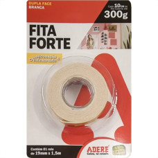 Fita Dupla Face Adere Forte Espuma Branca Decoracao E Artesanato 19Mm X 1,5M