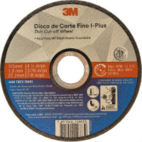 Disco Aco Inox 3M - 4.1/2''X3/75''X7/8'' I-Plus - Fino 1,0Mm