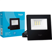 Refletor De Led Elgin 10W. 6500K. 550Lm Ip65 Preto Bivolt