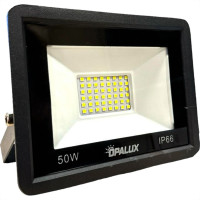 Refletor De Led Opalux 50W. 6500K. 4000Lm Ip66 Preto Bivolt - 504