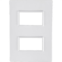 Placa Conjunto Modular Ilumi Vivaz 4X2 - 2 Modulos Separados + Suporte 76080