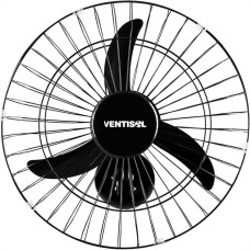 Ventilador Parede Ventisol 50Cm. Monta Facil 6 Pas Preto 127V.