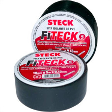 Fita Isolante Steck Fiteck 5M Preta - Kit C/10 Pecas