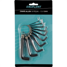 Chave Allen Jogo Excellent 1,5 A 10Mm Com 10 Pecas - 3Ln