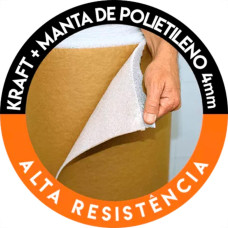 Papelao Salva Piso Salvabras 100Cm X 25M - Papel Kraft Com Plastico Bolha De Alta Resistencia