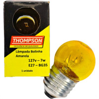 Lampada Bolinha Thompson 7Wx127V Amarela - Kit C/10 Pecas