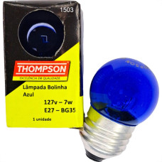 Lampada Bolinha Thompson 7Wx127V Azul - Kit C/10 Pecas