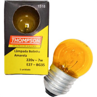 Lampada Bolinha Thompson 7Wx220V Amarela - Kit C/10 Pecas