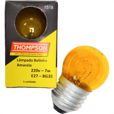 Lampada Bolinha Thompson 7Wx220V Amarela - Kit C/10 Pecas